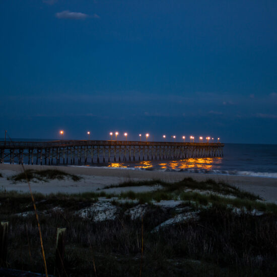 Pier Lights Ocean Isle Beach Photo by Dwayne Schmidt