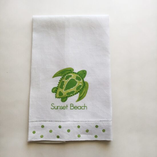 Sea Turtle Towel Sunset Beach