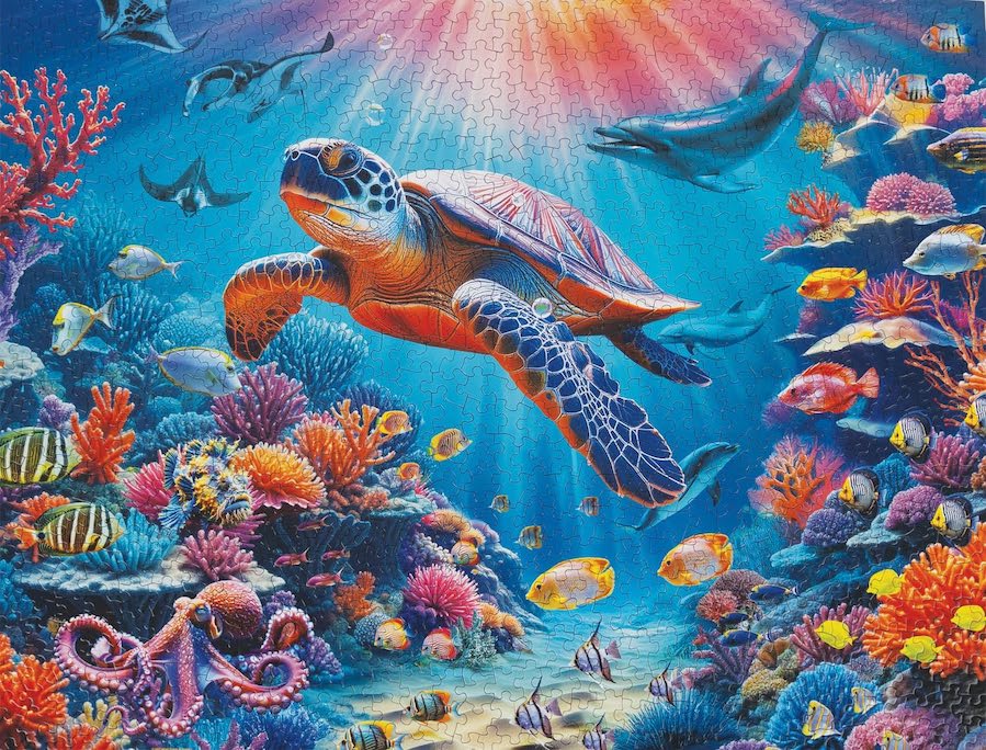 Coral Reefs 1000 Piece Jigsaw Puzzle for Adults - Underwater Wonderland of sea Life Beauty - Image 2