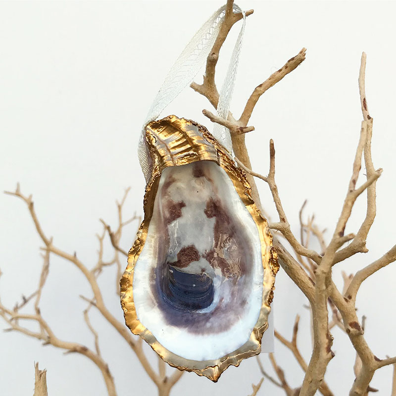 Golden Oyster Shell Ornament - Image 2