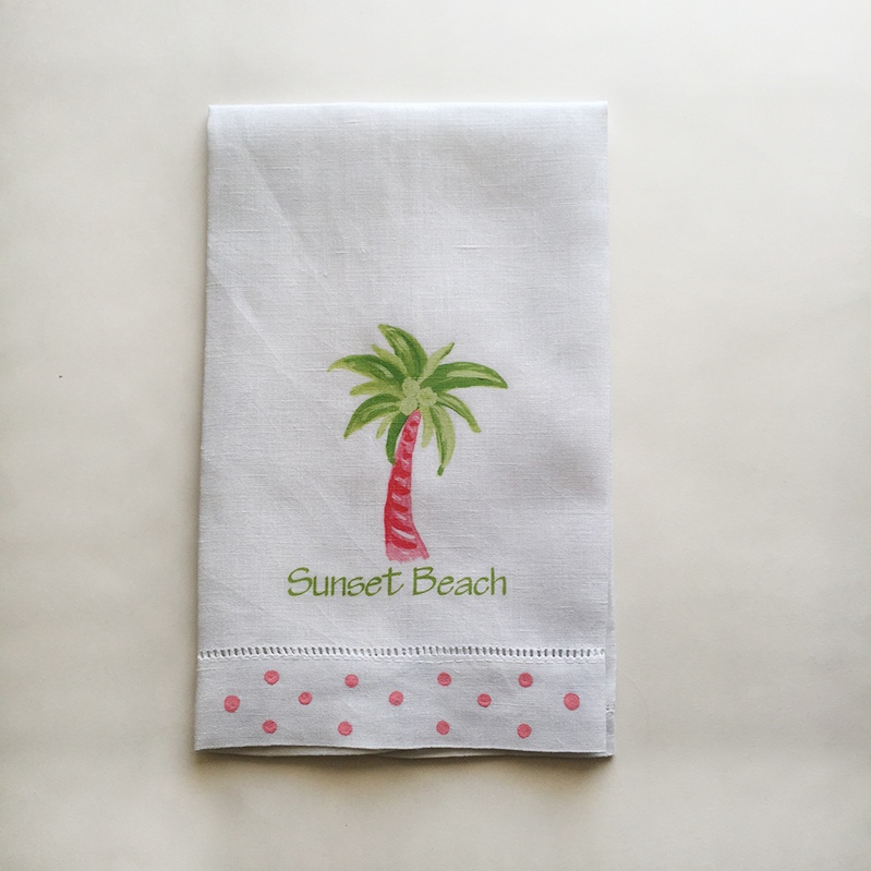 Sunset Beach Linen Guest Towels - Image 8