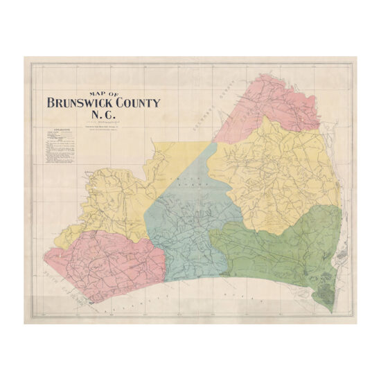 Historic Brunswick County Map From 1910