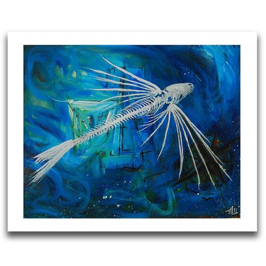 Flying Fish Print by Mike Watters
