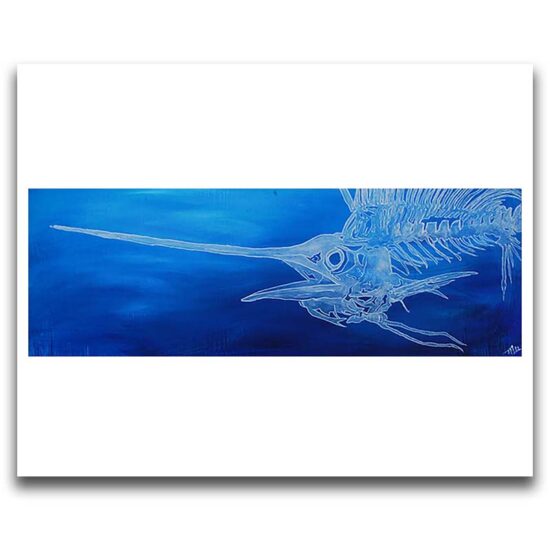Sailfish Print by Mike Watters (Blue)