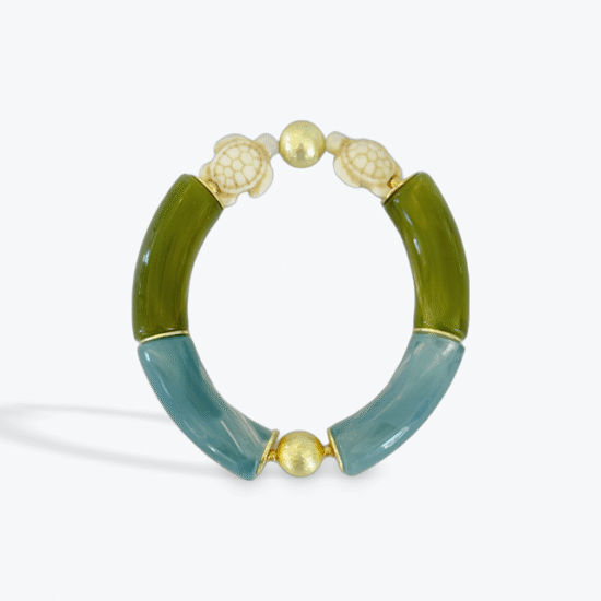 Moments Bracelets: Jade and Ocean Blue Sea Turtle