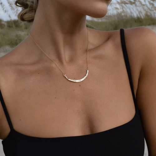 Sleeping Moon Necklace Sun Vow Jewelry