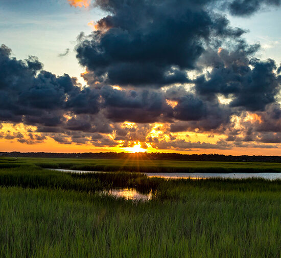 Sunrise Over The Marsh by Dwayne Schmidt