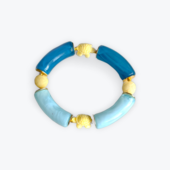 Moments Bracelets: Light Blue and Ocean Blue Sea Turtle