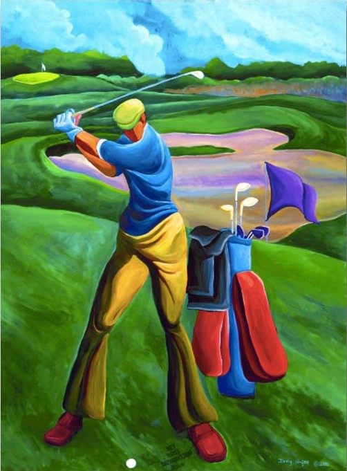 Golfer Red Shoes by Ivey Hayes (1209)