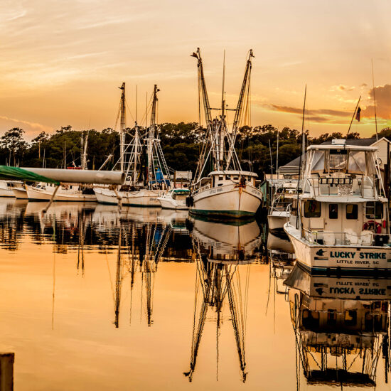 Calabash Fishing Boats by Dwayne Schmidt