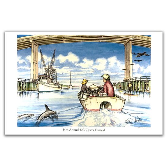 2014 Oyster Festival Poster Print by Keith White