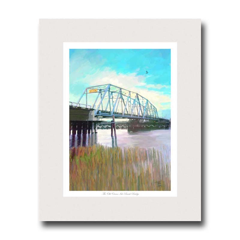 Old Ocean Isle Beach Bridge Portrait by Miller Pope