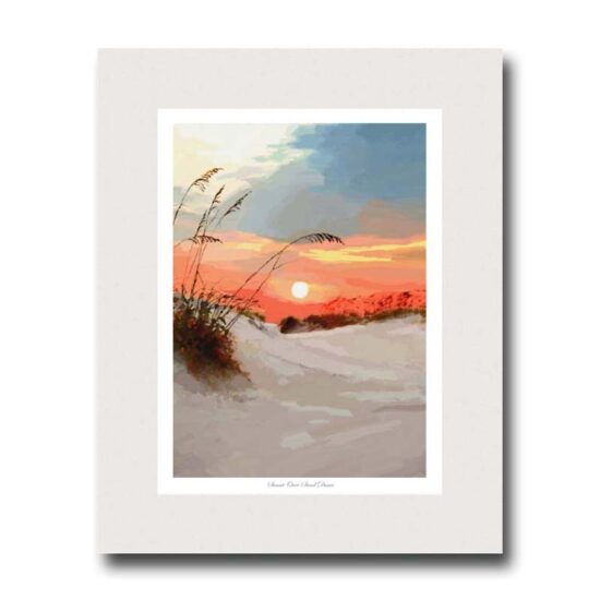 Sunset Over Sand Dunes by Miller Pope