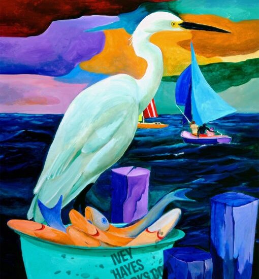 White Heron by Ivey Hayes (1123)