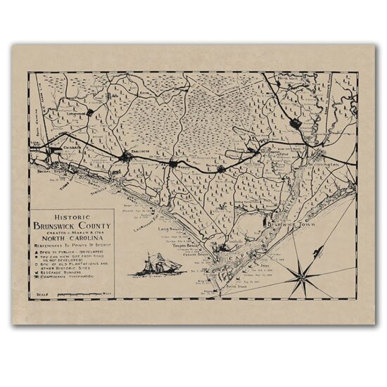 Historic Brunswick County Map