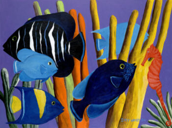 Fishes and Seahorses by Ivey Hayes (1280)