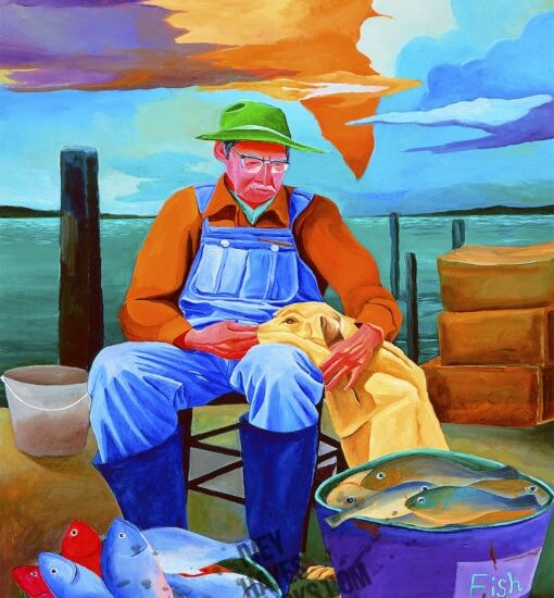 Old Man with Dog by Ivey Hayes (1150)