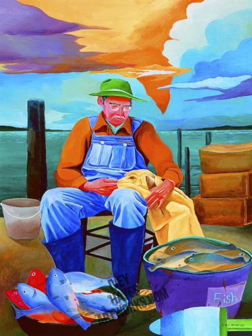 Old Man with Dog by Ivey Hayes (1150)