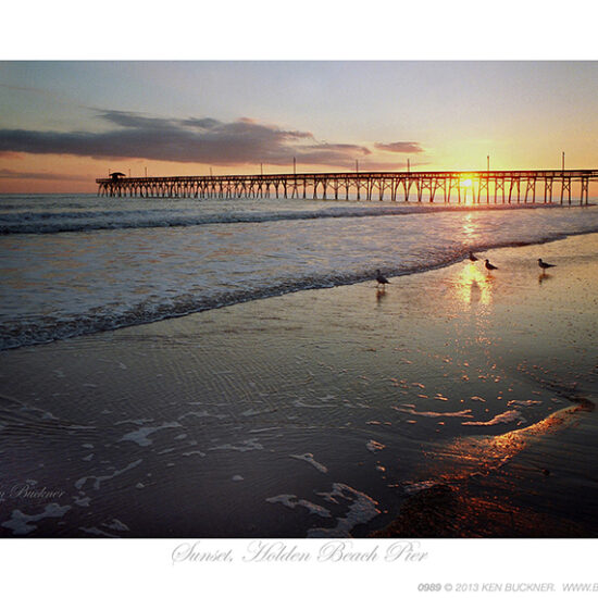 Sunset, Holden Beach Pier- Photo by Ken Buckner (0989)