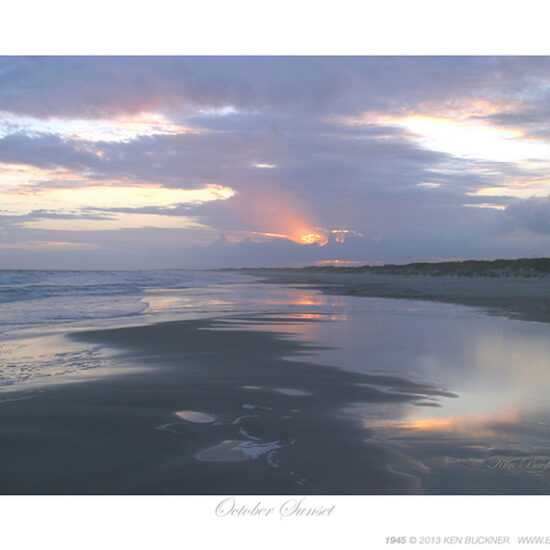 October Sunset- Photo by Ken Buckner (1945)