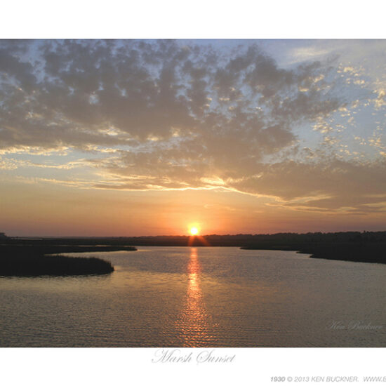 Marsh Sunset- Photo by Ken Buckner (1930)