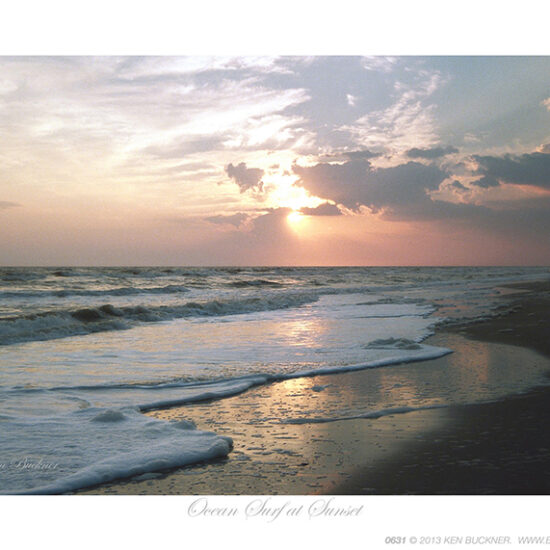 Ocean Surf at Sunset- Photo by Ken Buckner (0631)
