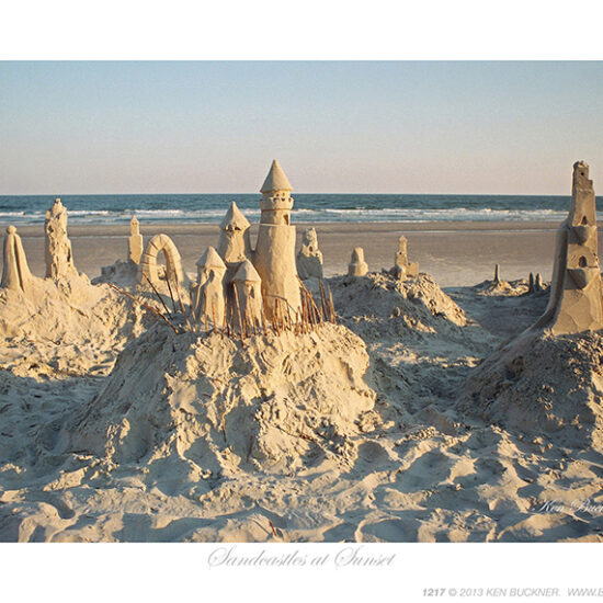 Sandcastles at Sunset- Photo by Ken Buckner (1217)