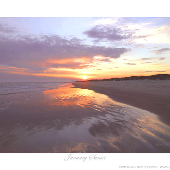 January Sunset- Photo by Ken Buckner (1972)